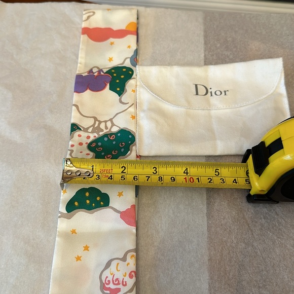 Authentic Christian Dior Skinny Silk Scarf - Picture 11 of 12